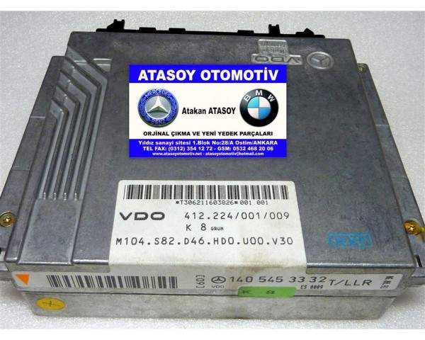 MERCEDES W140 300SEL LLR BEYNİ 1405453332 - 1405455832 - 1405456732 VDO 412224001009 A1405453332 A1405455832 A1405456732